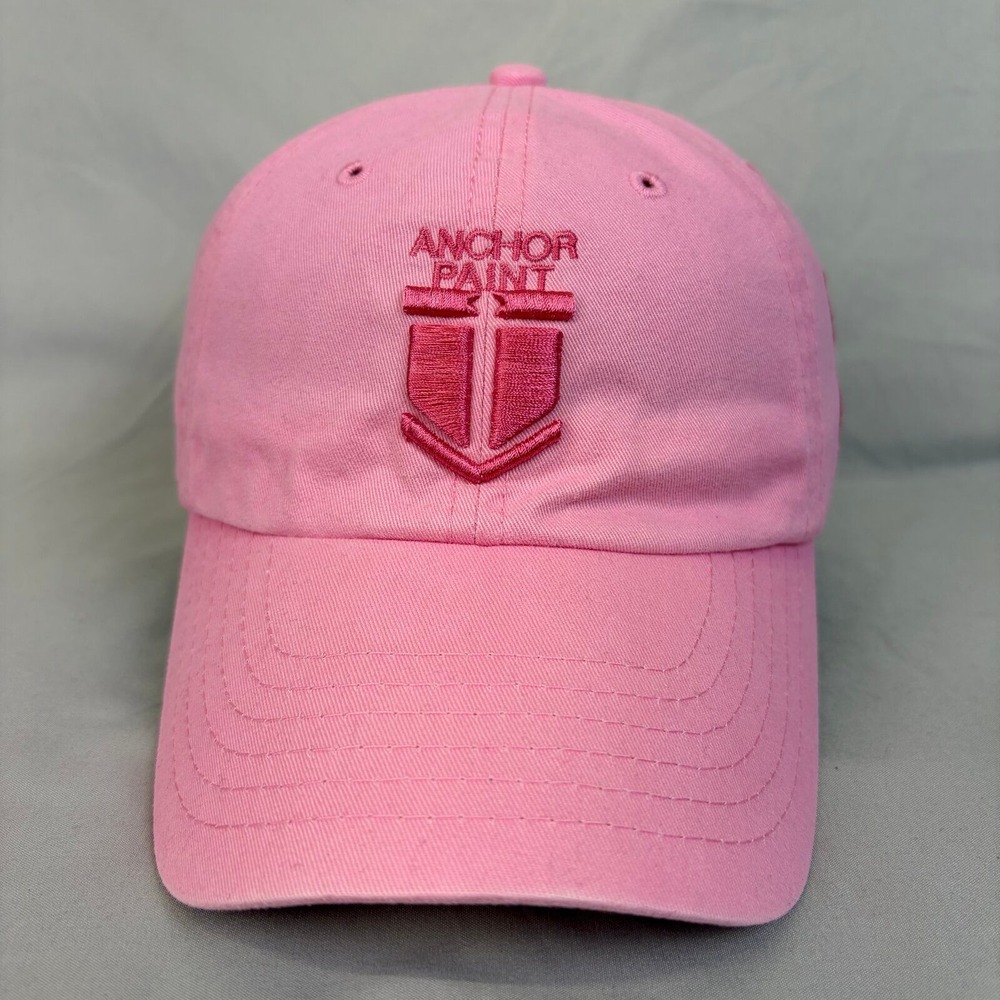 Homer Miller Anchor Paint Hat Breast Cancer Ribbon Unisex OS Pink Baseball Cap